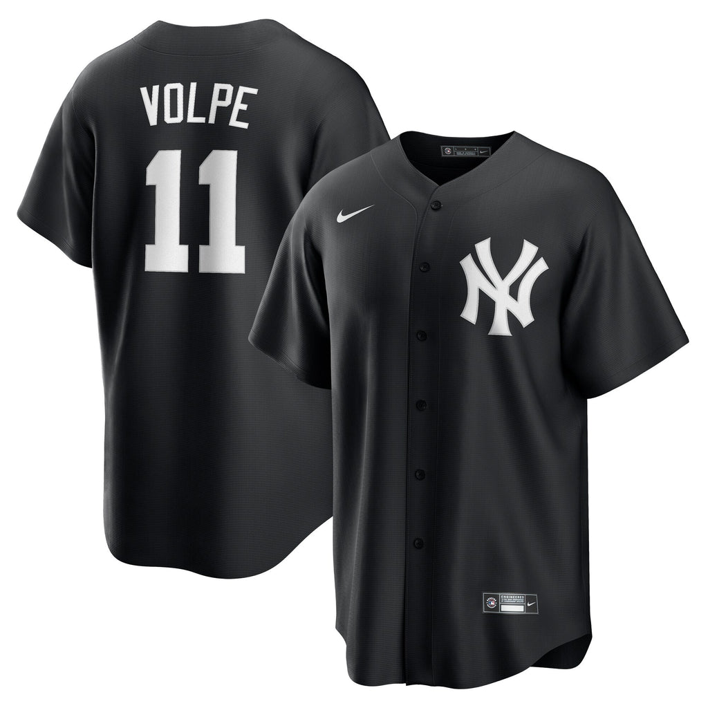 New York Yankees Anthony Volpe Black Fashion Replica Player Jersey product image 1, provided for visual reference and