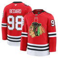 Chicago Blackhawks Connor Bedard Red Centennial Premium Player Jersey product image 1, provided for visual reference and