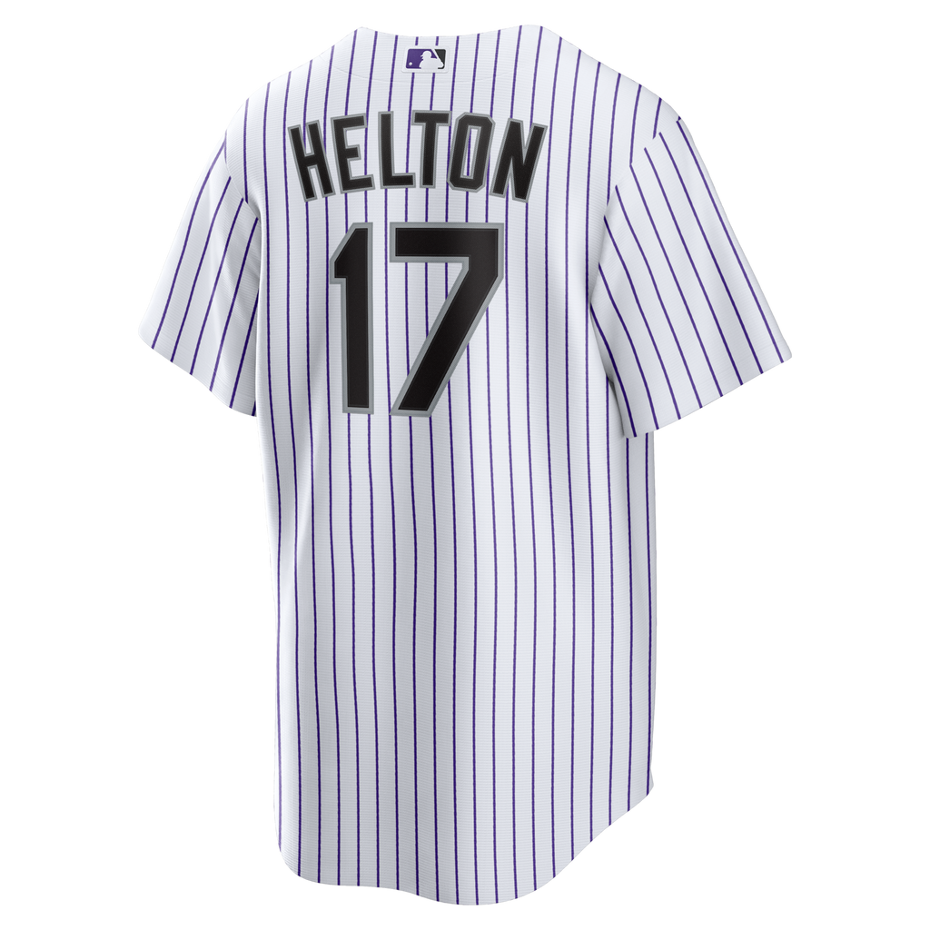 Colorado Rockies Todd Helton White Home Retired Player Replica Jersey product image 4, provided for visual reference and