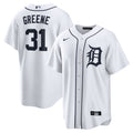 Detroit Tigers Riley Greene White Replica Player Jersey product image 1, provided for visual reference and product detail