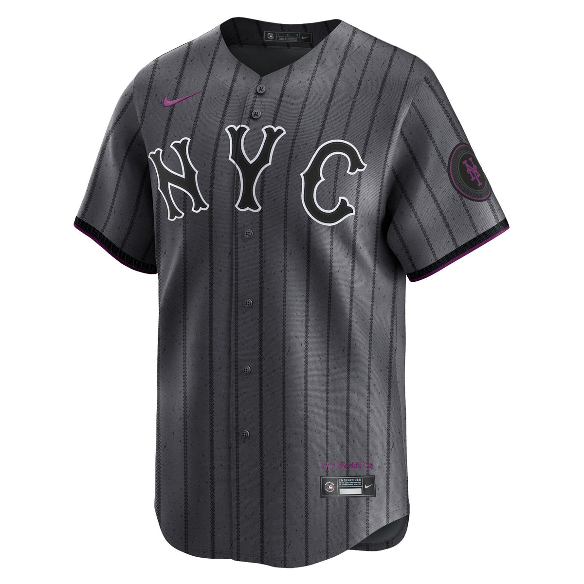New York Mets Graphite 2024 City Connect Limited Jersey product image 3, provided for visual reference and product detail