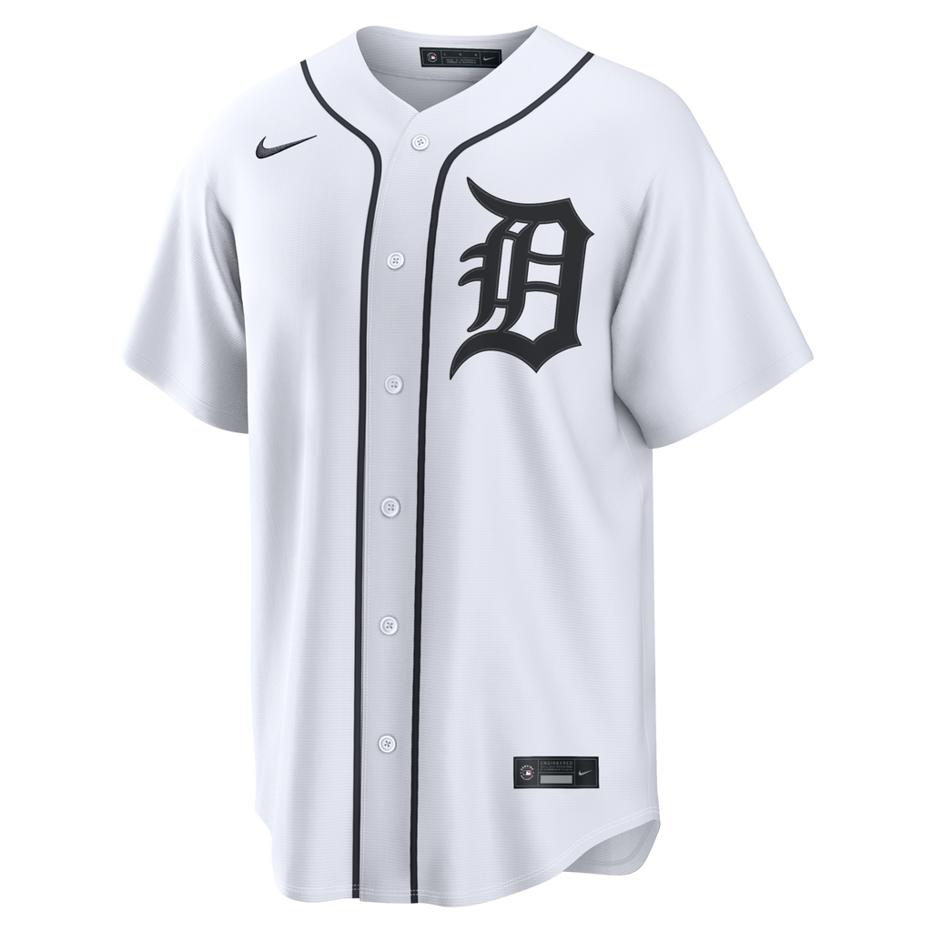 Detroit Tigers Javier Báez White Home Replica Jersey product image 3, provided for visual reference and product detail review