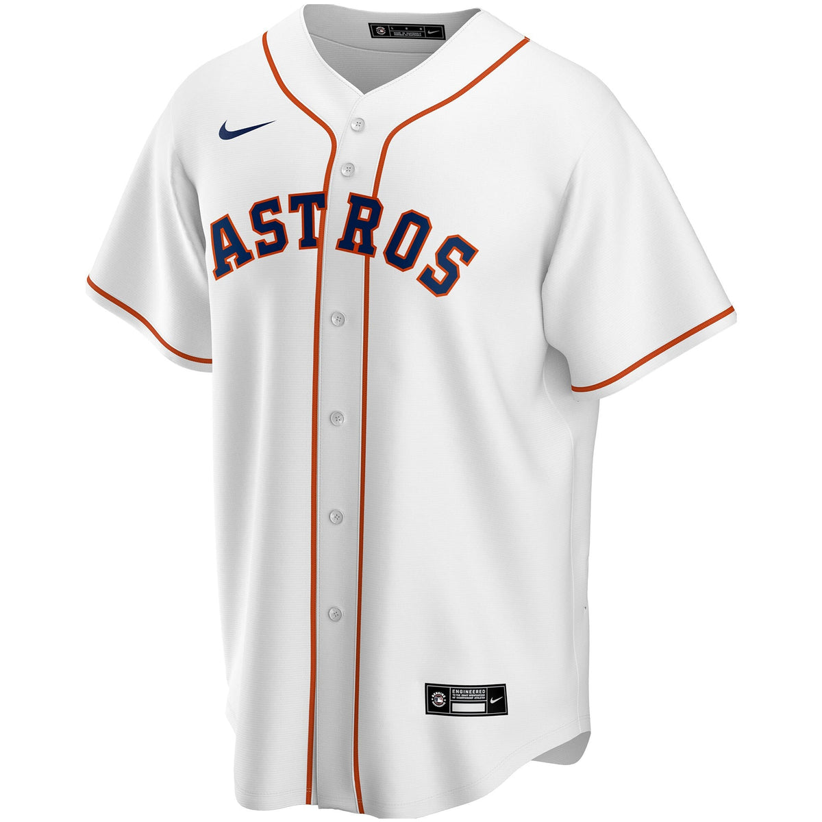 Houston Astros White Home Replica Custom Jersey product image 3, provided for visual reference and product detail review