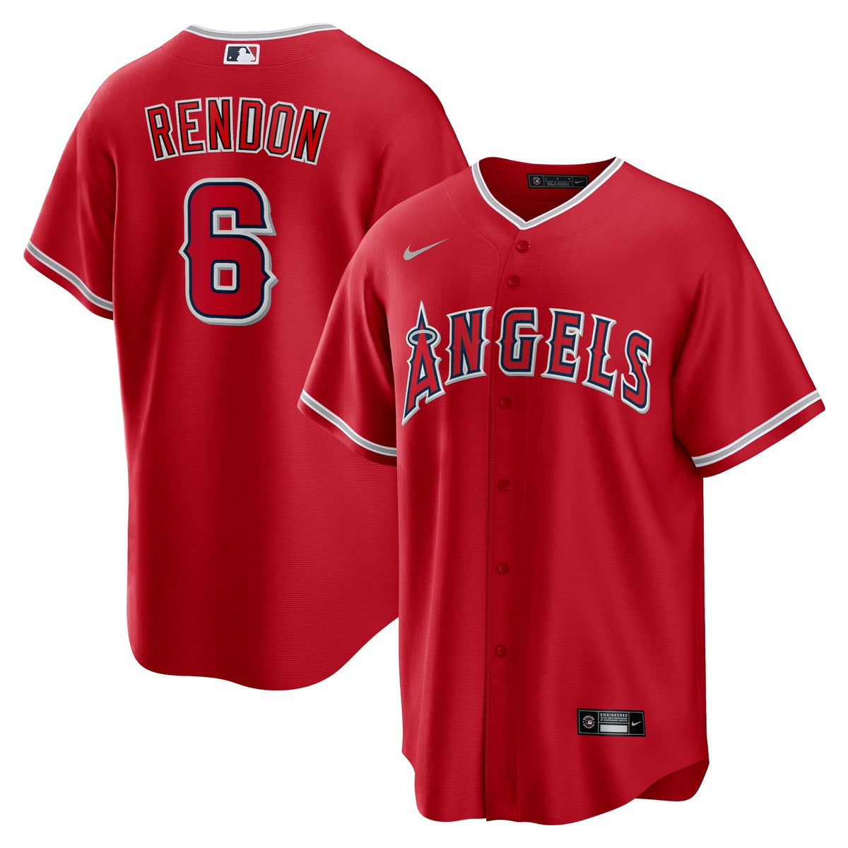 Los Angeles Angels Anthony Rendon Red Alternate Replica Player Name Jersey product image 1, provided for visual reference