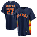 Houston Astros Jose Altuve Navy Alternate 2 Replica Jersey product image 1, provided for visual reference and product detail