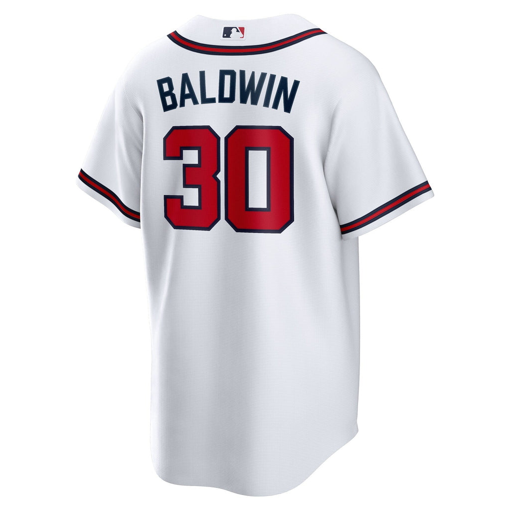 Atlanta Braves Drake Baldwin White Home Replica Jersey product image 4, provided for visual reference and product detail