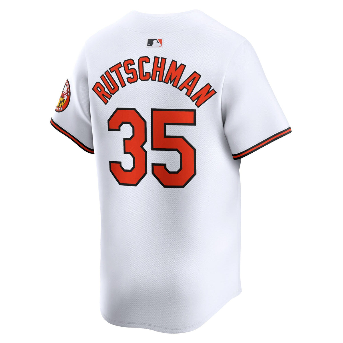 Baltimore Orioles Adley Rutschman White Home Limited Player Jersey product image 4, provided for visual reference and