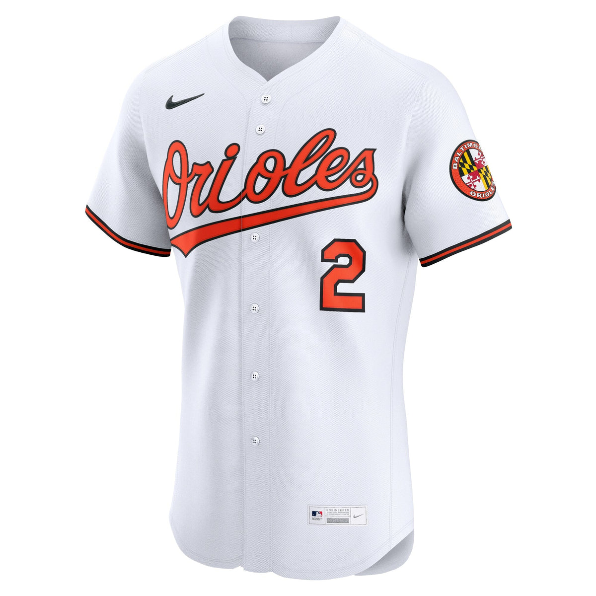 Baltimore Orioles Gunnar Henderson White Home Elite Jersey product image 3, provided for visual reference and product detail