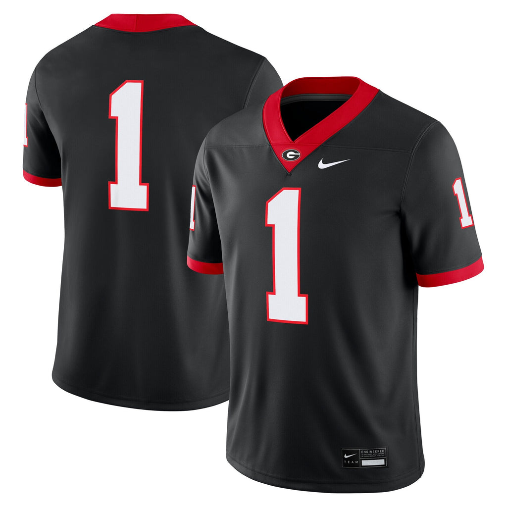 Black Georgia Bulldogs Alternate Game Jersey product image 2, provided for visual reference and product detail review
