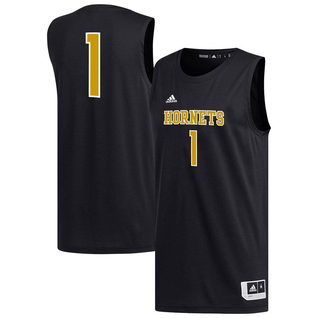 #1 Alabama State Hornets Replica Basketball Jersey - Black product image 2, provided for visual reference and product detail