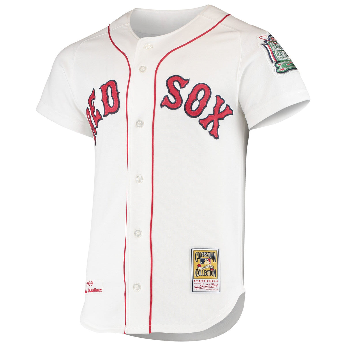 Boston Red Sox Pedro Martinez White 1999 Cooperstown Collection Home Authentic Jersey product image 3, provided for visual