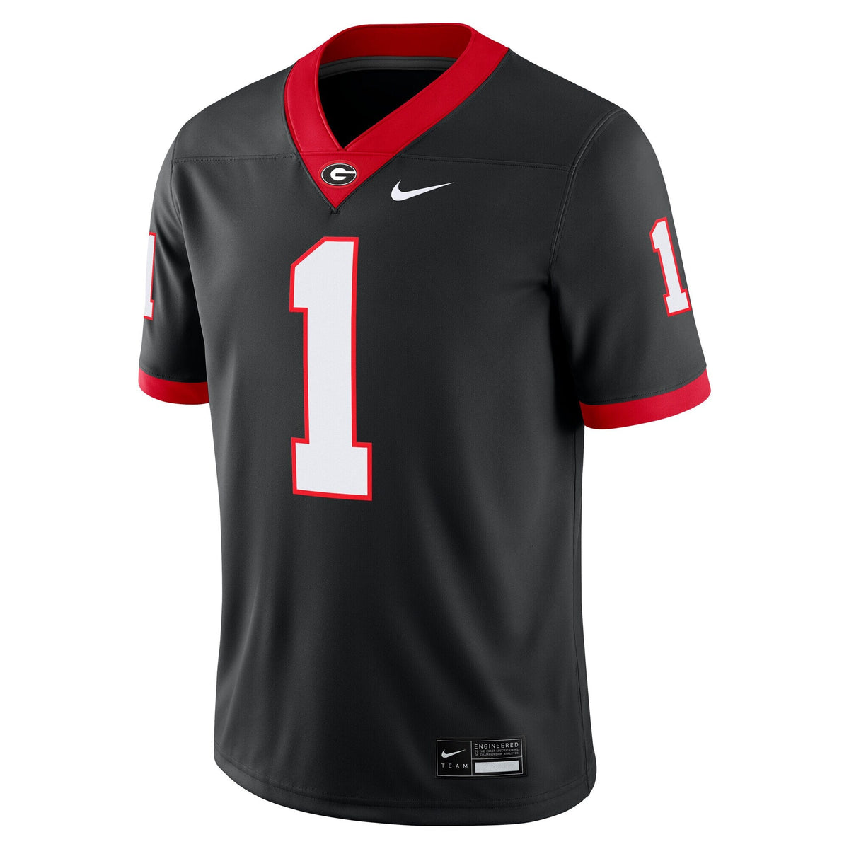 Black Georgia Bulldogs Alternate Game Jersey product image 3, provided for visual reference and product detail review