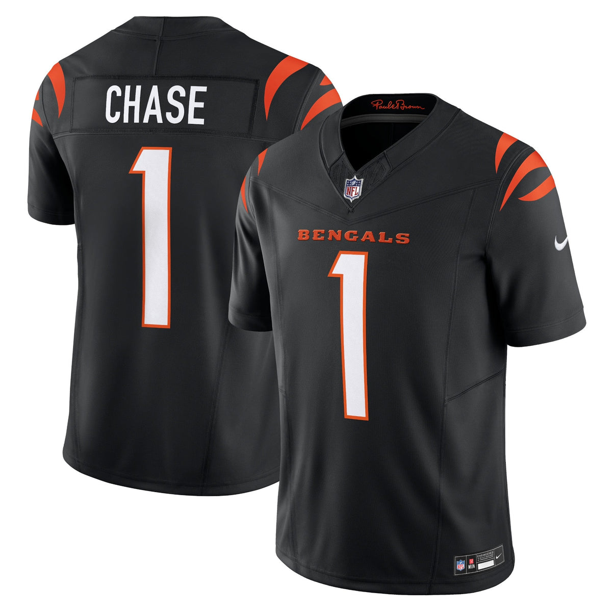 Cincinnati Bengals Ja'Marr Chase Black Vapor F.U.S.E. Limited Jersey product image 1, provided for visual reference and
