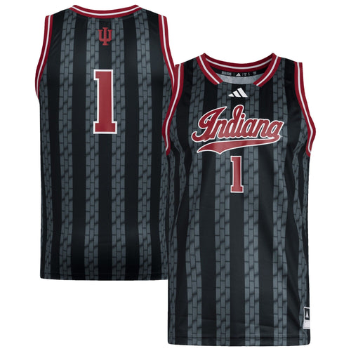 #1 Indiana Hoosiers Replica Swingman Jersey - Black product image 2, provided for visual reference and product detail review