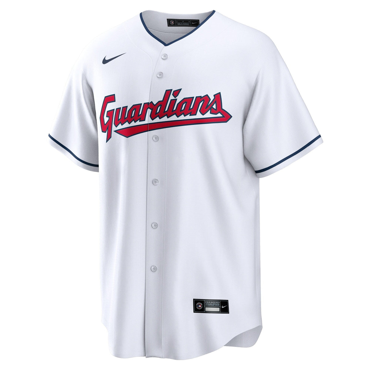 Cleveland Guardians White Home Blank Replica Jersey product image 3, provided for visual reference and product detail review