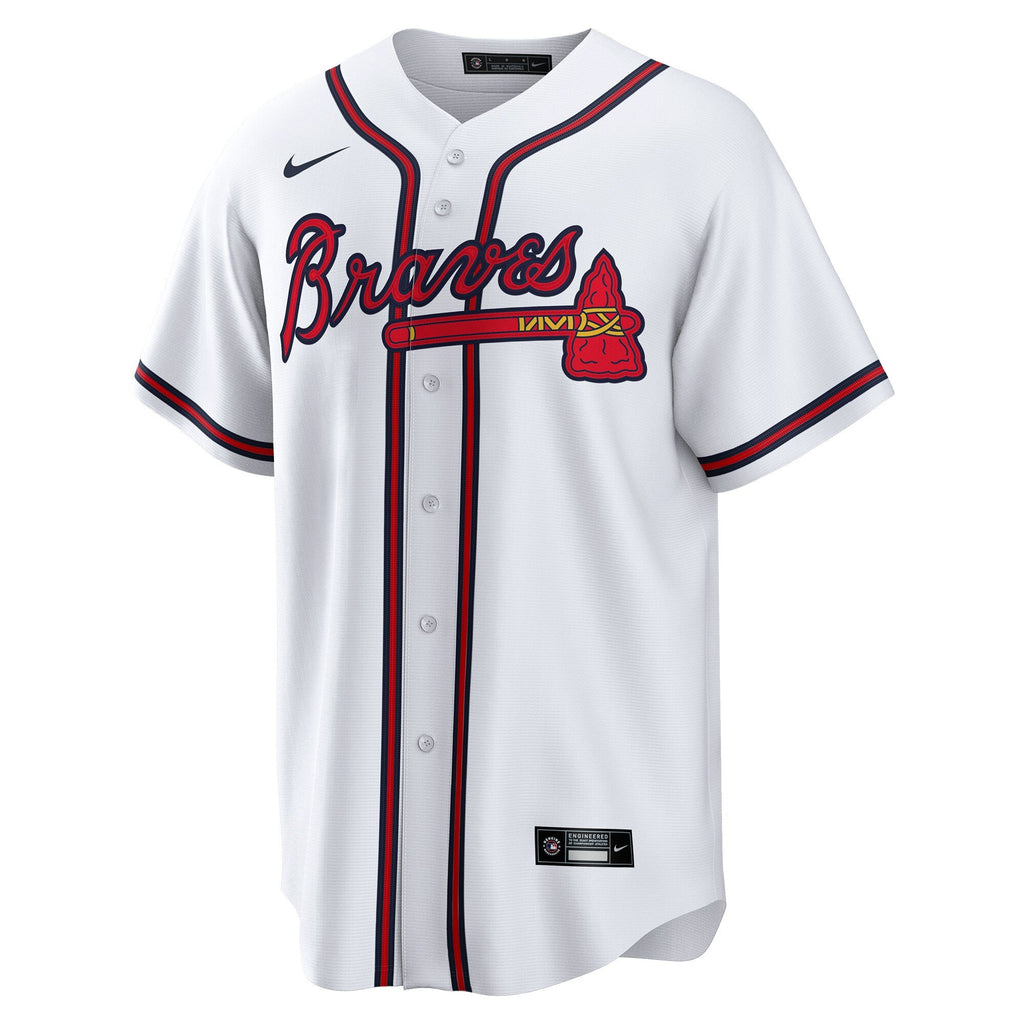 Atlanta Braves Joe Jiménez White Home Replica Player Jersey product image 3, provided for visual reference and product