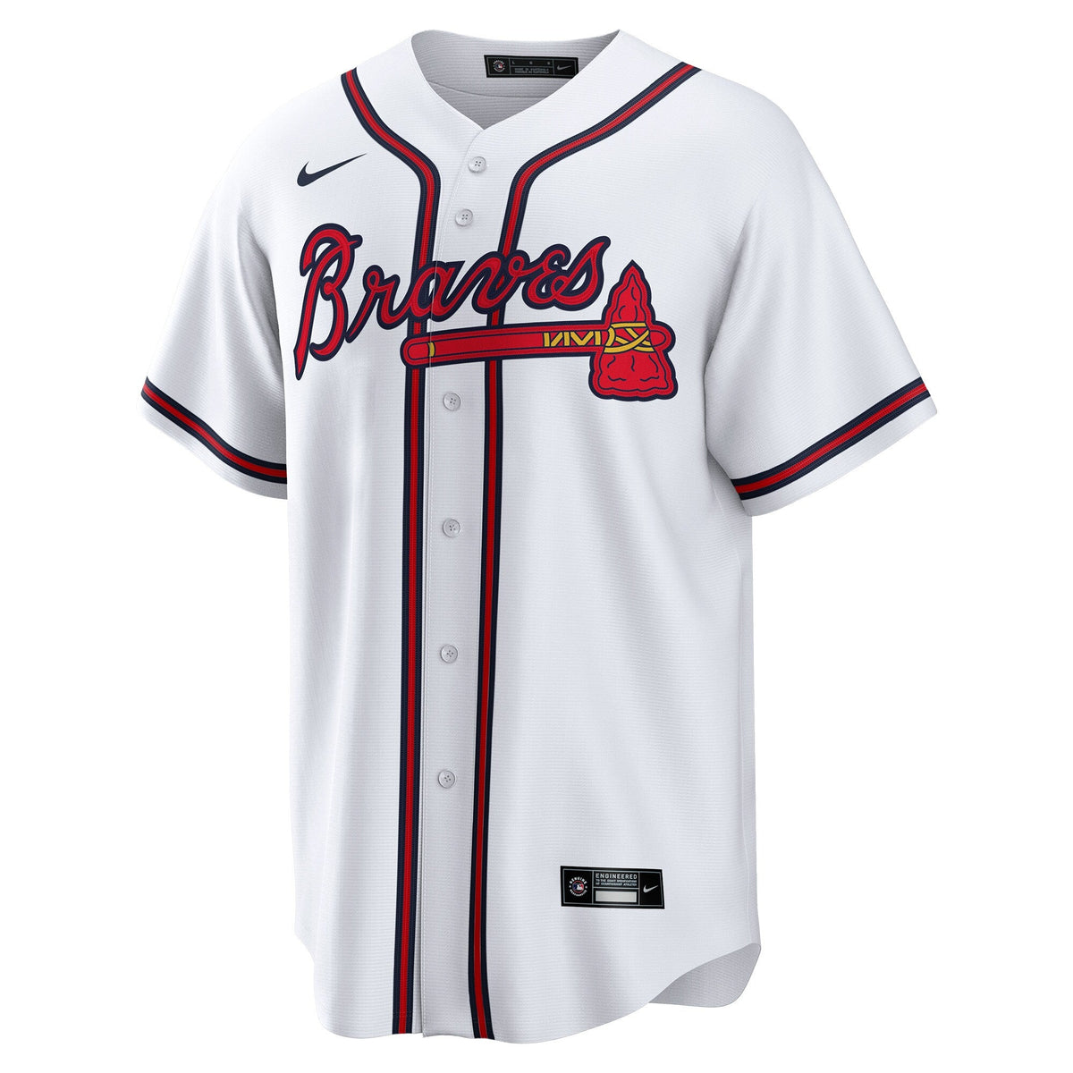 Atlanta Braves Joe Jiménez White Home Replica Player Jersey product image 3, provided for visual reference and product
