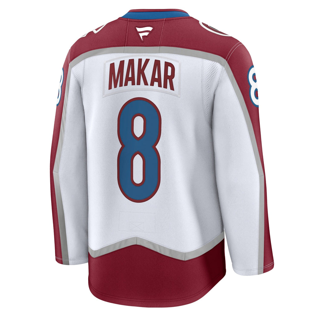 Colorado Avalanche Cale Makar White Away Premium Jersey product image 4, provided for visual reference and product detail