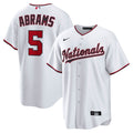 Washington Nationals CJ Abrams White Home Replica Jersey product image 1, provided for visual reference and product detail