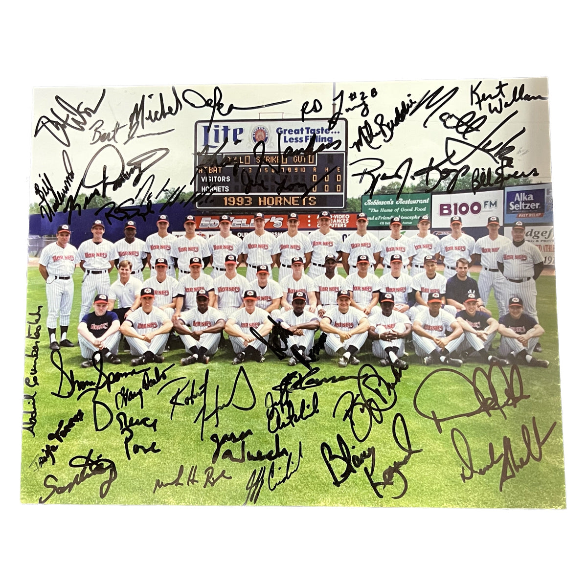 Derek Jeter Shane Spencer 1993 Hornets Team Autographed 8x10 product image 1, provided for visual reference and product