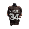 Greg Pruitt Autographed Cleveland Browns Brown Jersey JSA product image 1, provided for visual reference and product detail