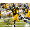Adam PacMan Jones West Virginia Navy Blue Jersey Celebrating Autograph 8x10 Photo Beckett BAS product image 1, provided for