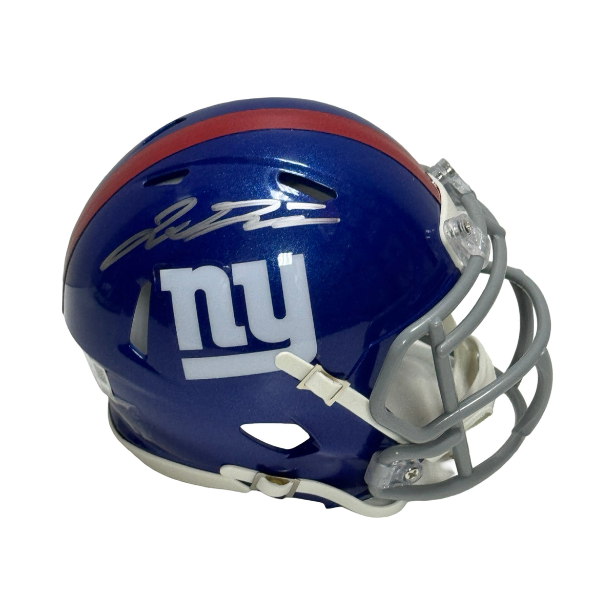 Jaxson Dart Autographed New York Giants Speed Mini Helmet Fanatics product image 1, provided for visual reference and