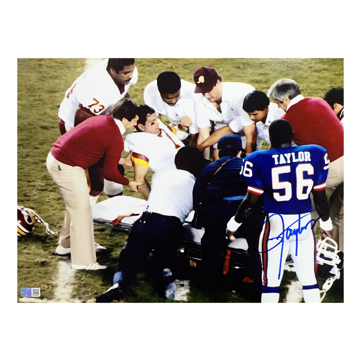 Lawrence Taylor Autographed New York Giants On Field 11x14 Steiner CX product image 1, provided for visual reference and