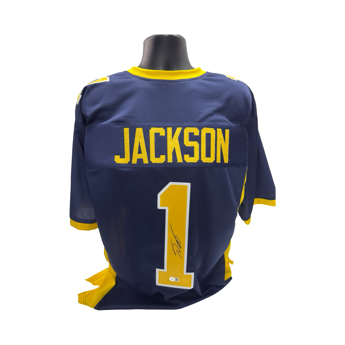 Desean Jackson Autographed California Golden Bears Navy Jersey Beckett BAS product image 1, provided for visual reference