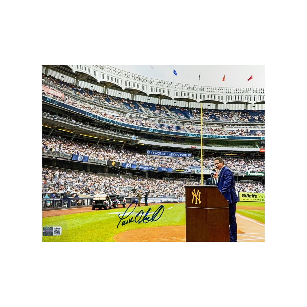 Paul O’Neill Autographed New York Yankees Retirement Day Speech 8x10 Steiner CX product image 1, provided for visual