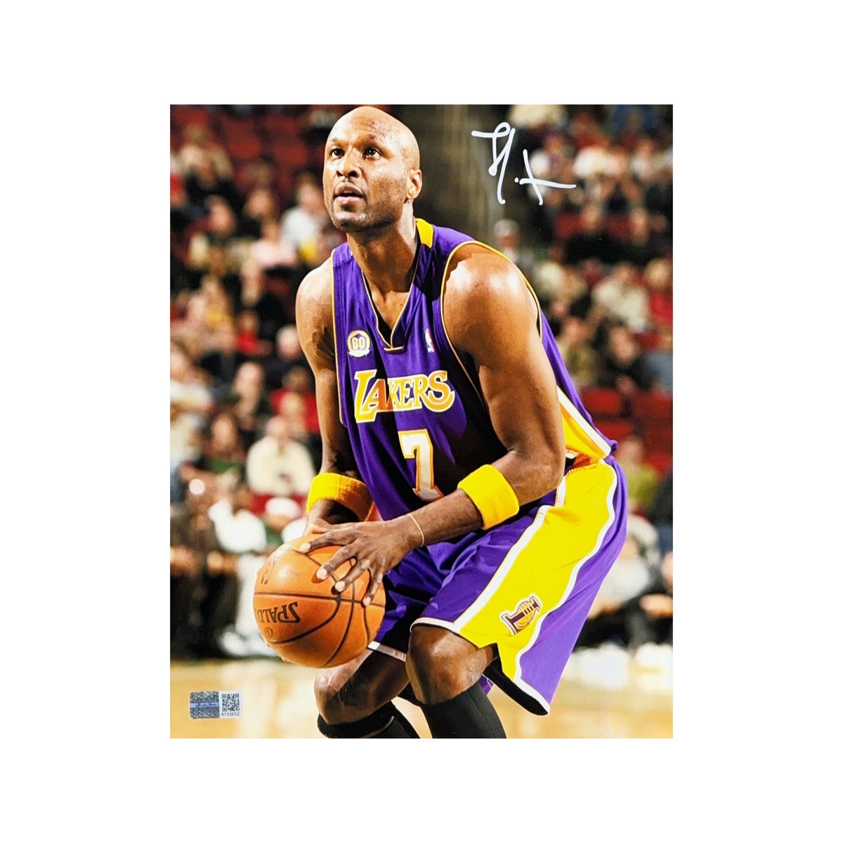 Lamar Odom Autographed Los Angeles Lakers Free Throw 8x10 Steiner CX product image 1, provided for visual reference and