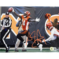 Adam PacMan Jones Cincinnati Bengals Orange Jersey Celebrating Autograph 8x10 Photo Beckett BAS product image 1, provided