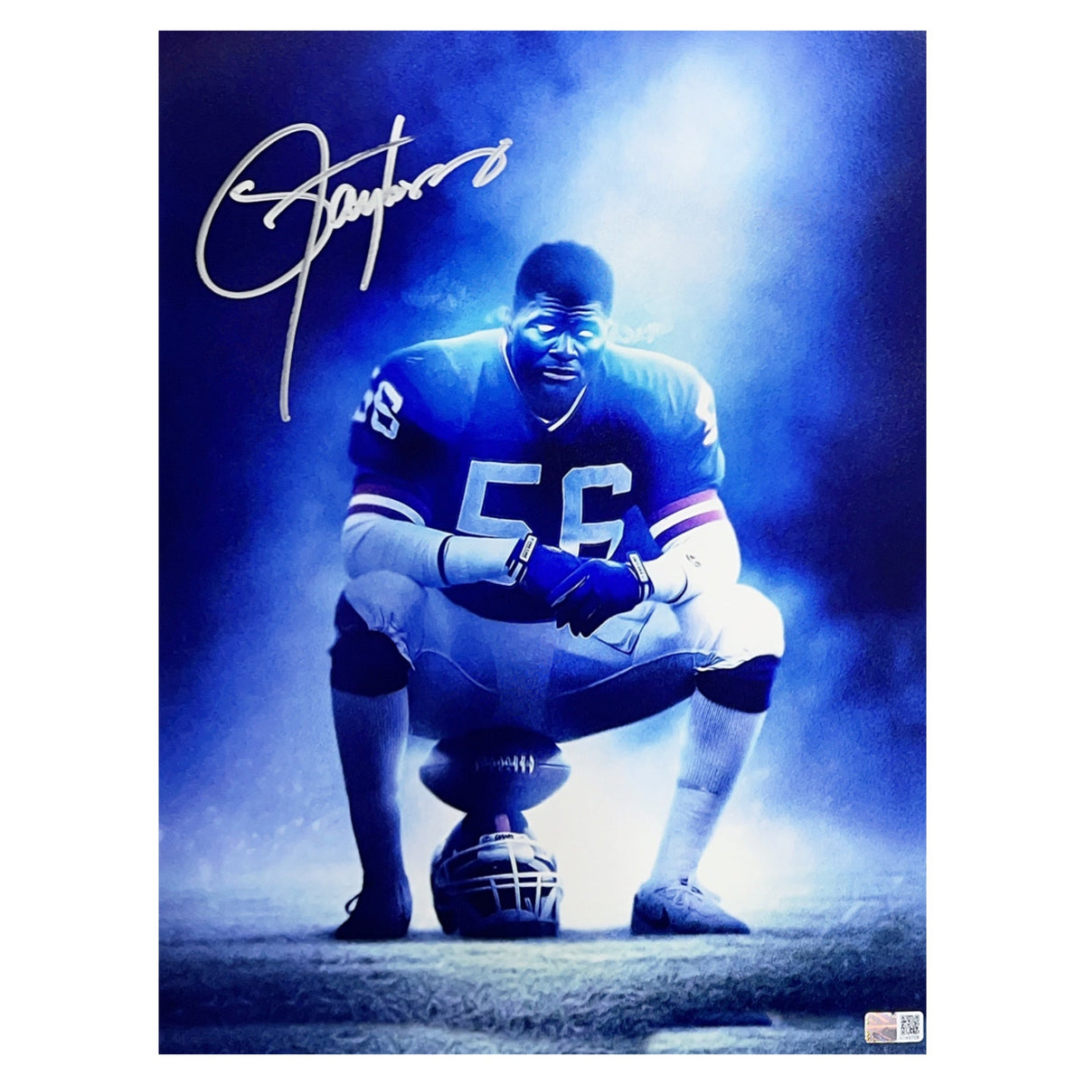 Lawrence Taylor Autographed New York Giants Sitting Edit 11x14 Steiner CX product image 1, provided for visual reference and