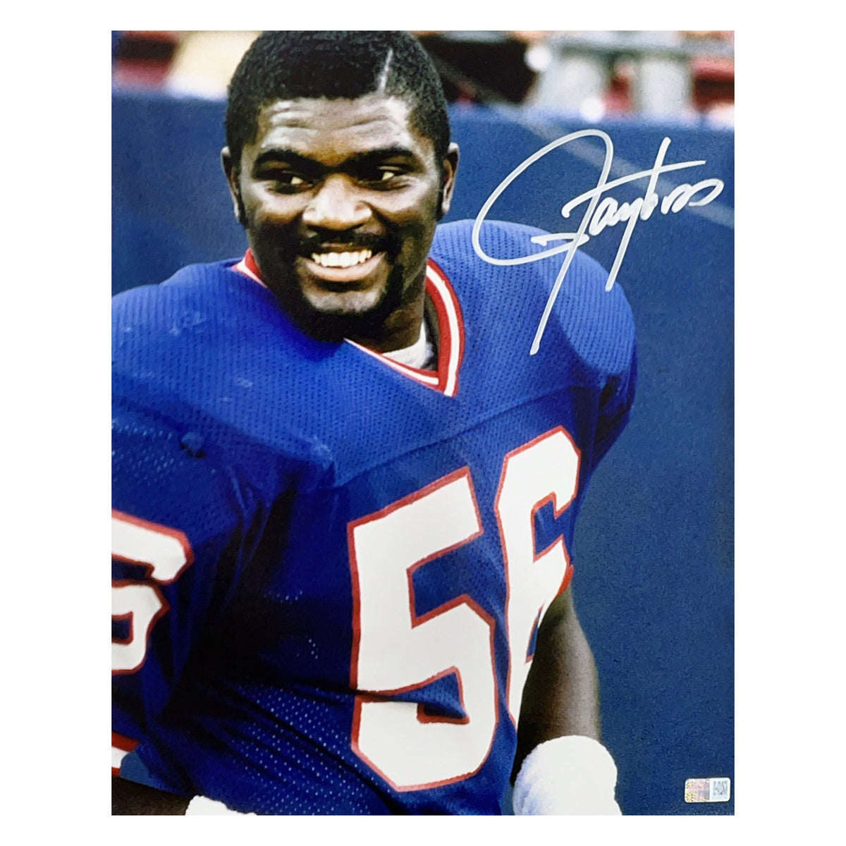 Lawrence Taylor Autographed New York Giants Smile 11x14 Steiner CX product image 1, provided for visual reference and
