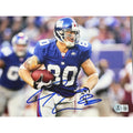 Jeremy Shockey New York Giants Blue Jersey Running Tongue Out Autographed 8x10 Photo BAS product image 1, provided for