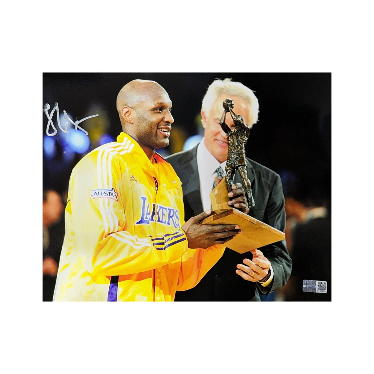 Lamar Odom Autographed Los Angeles Lakers 6th Man Award 8x10 Steiner CX product image 1, provided for visual reference and