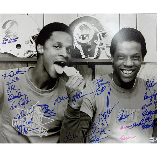 1986 New York Mets Team Autographed Doc and Darryl B&W 16x20 Horizontal JSA product image 1, provided for visual reference