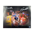 Dominique Wilkins & James Worthy Autographed 11x14 Larry Bird & Steiner CX product image 1, provided for visual reference