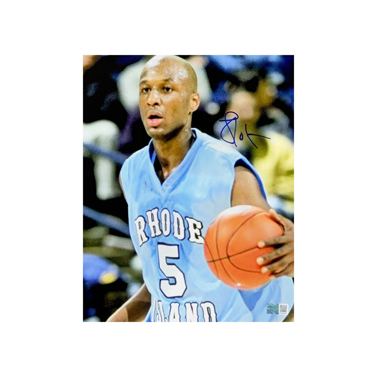 Lamar Odom Autographed University of Rhode Island Rams 8x10 Steiner CX product image 1, provided for visual reference and