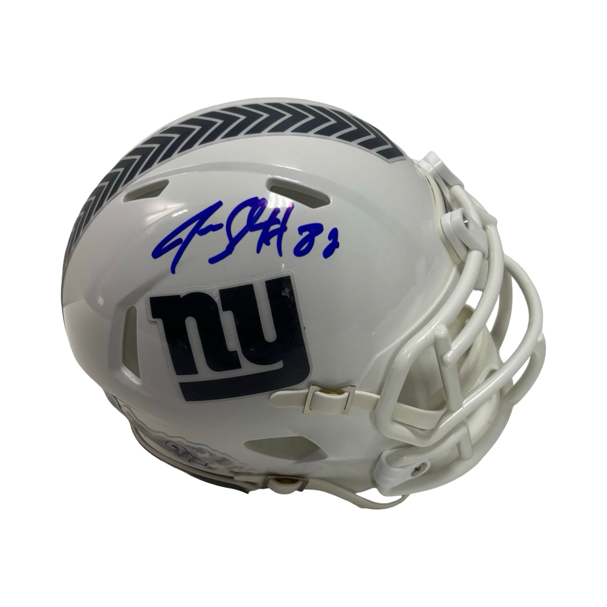 Jeremy Shockey Autographed New York Giants STS White Mini Helmet Beckett BAS product image 1, provided for visual reference