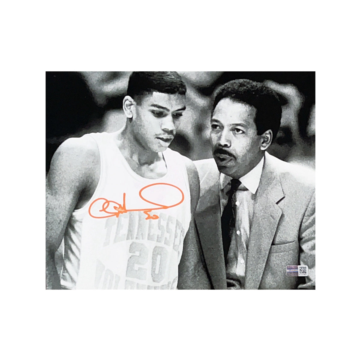 Allan Houston Autographed Tennessee Volunteers w/ Allan Houston Sr 8x10 Steiner CX product image 1, provided for visual
