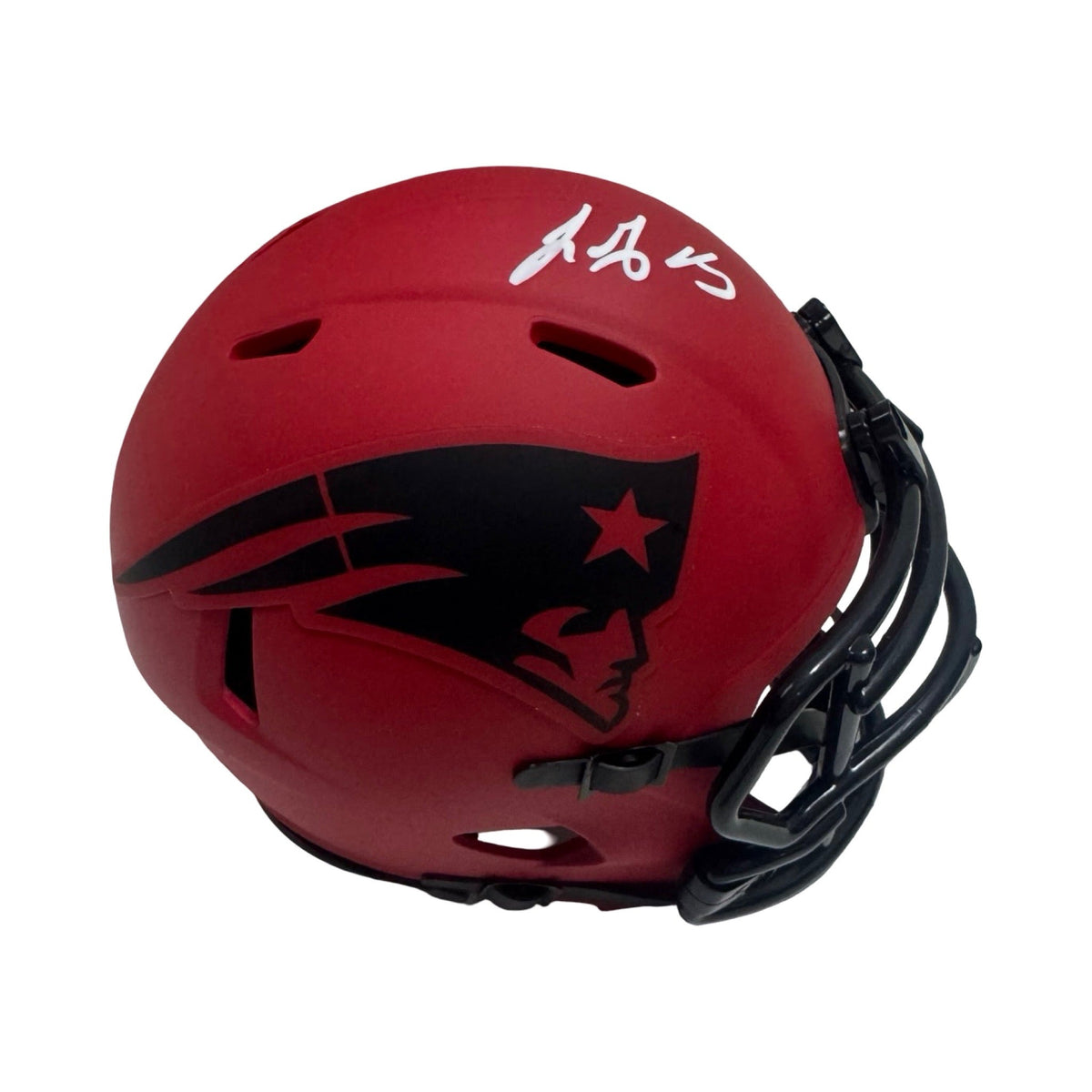LeGarett Blount Autographed New England Patriots Rave Mini Helmet JSA product image 1, provided for visual reference and