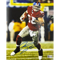 Jeremy Shockey New York Giants Red Jersey Running Autographed 16x20 Photo Beckett BAS product image 1, provided for visual