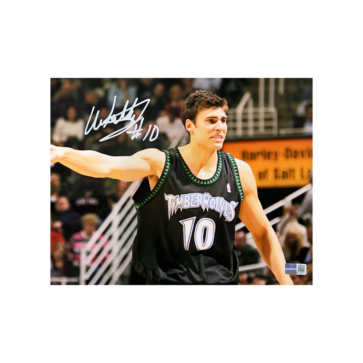 Wally Szczerbiak Autographed Minnesota Timberwolves Black Jersey 8x10 Steiner CX product image 1, provided for visual