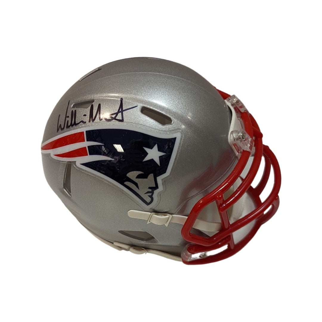 Willie McGinest Autographed New England Patriots Speed Mini Helmet Beckett product image 1, provided for visual reference