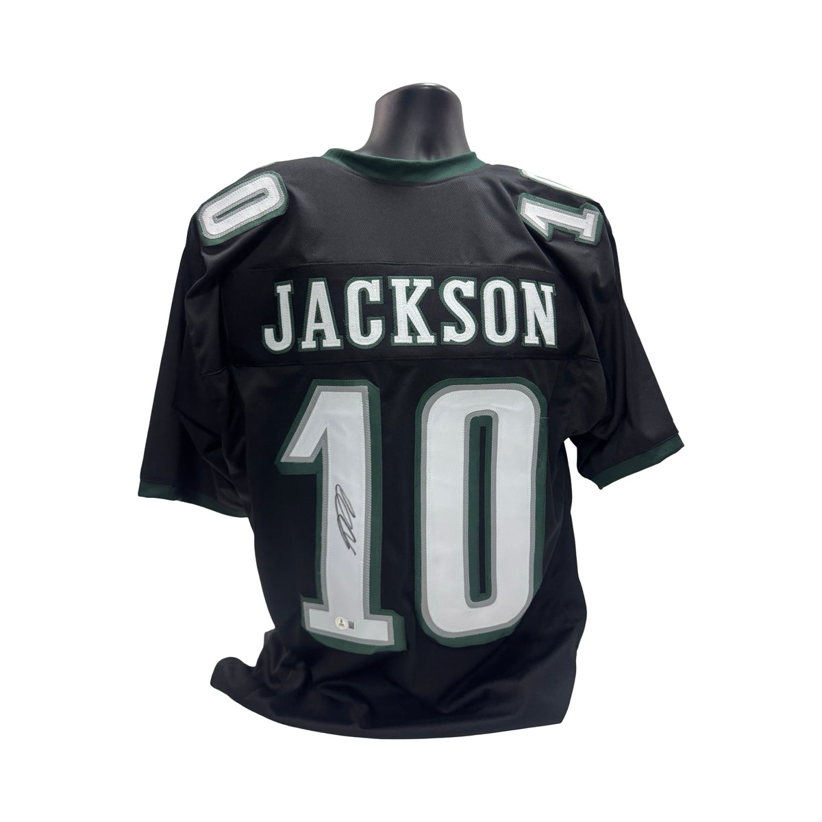 Desean Jackson Autographed Philadelphia Eagles Black Jersey Beckett BAS product image 1, provided for visual reference and
