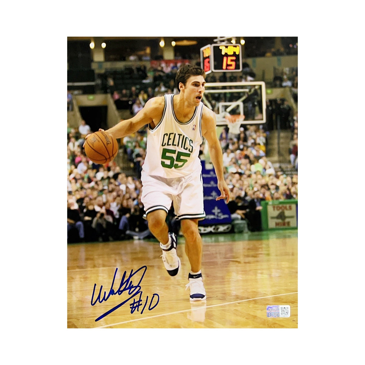 Wally Szczerbiak Autographed Boston Celtics Dribbling 8x10 Steiner CX product image 1, provided for visual reference and
