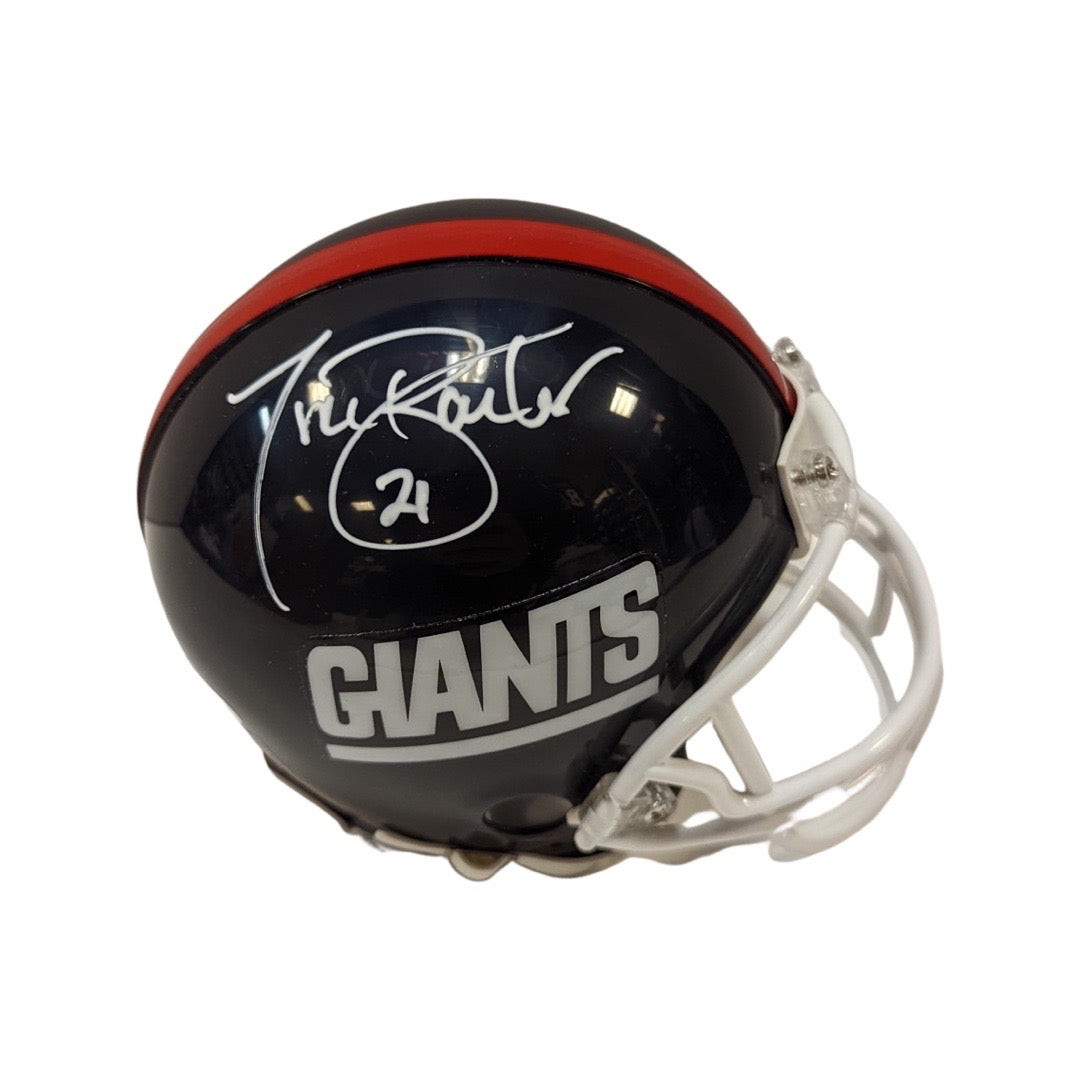 Tiki Barber Autographed New York Giants Old School Mini Helmet JSA product image 1, provided for visual reference and