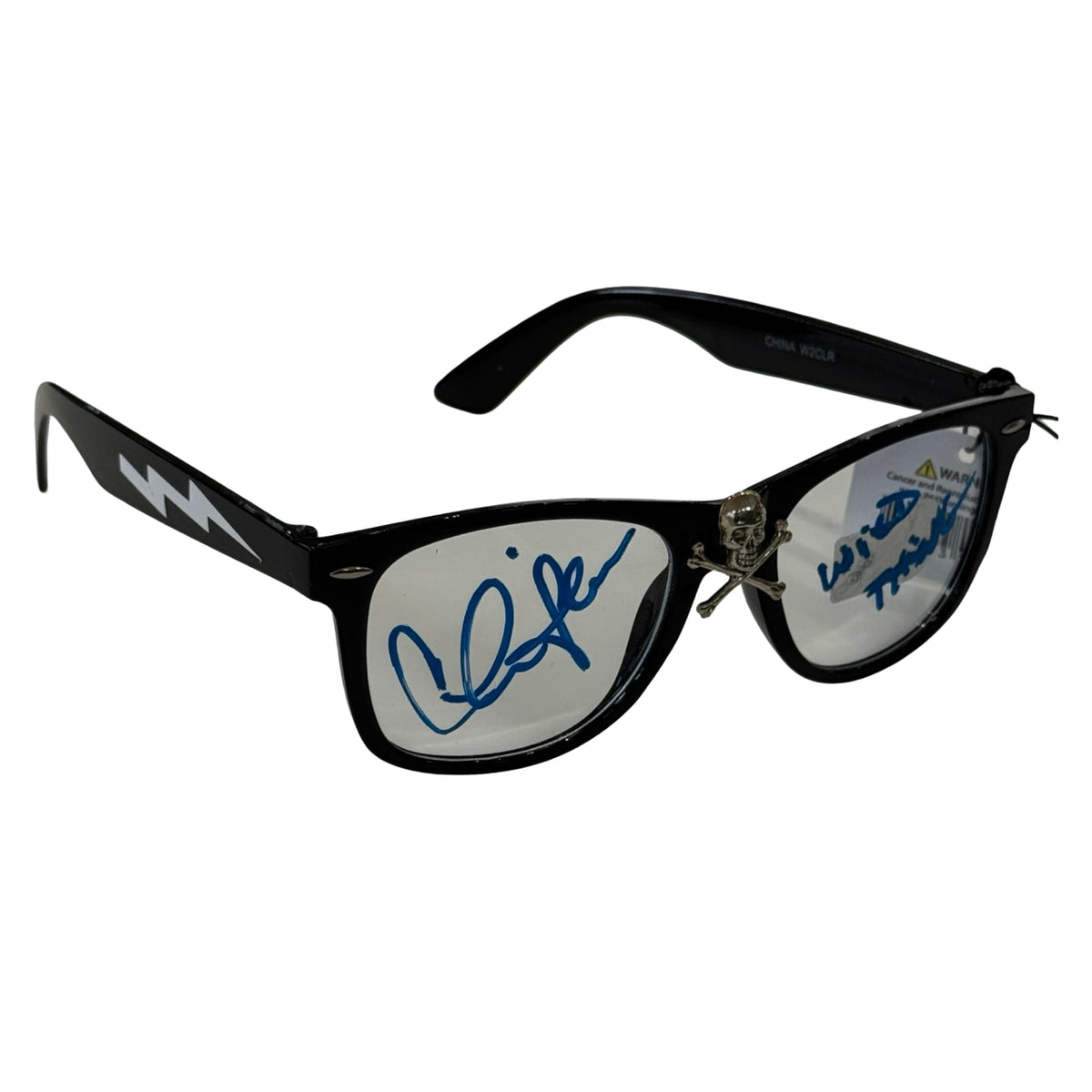 Charlie Sheen Major League Wild Thing Glasses Blue Ink Inscribed Beckett BAS product image 1, provided for visual reference