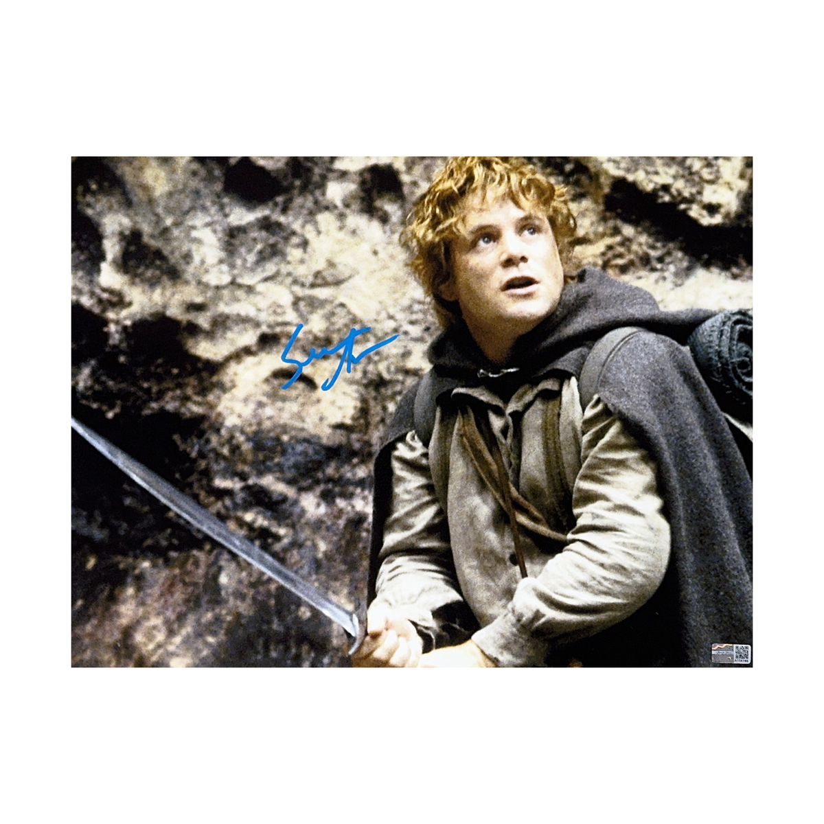 Sean Astin Autographed Lord of the Rings Sword 11x14 Steiner CX product image 1, provided for visual reference and product